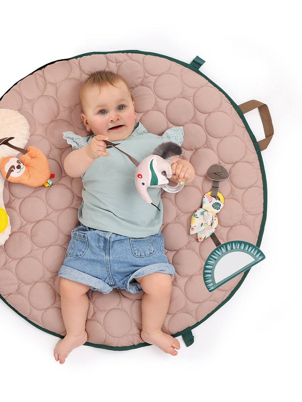 Tapis d'éveil avec arche en bois multicolore