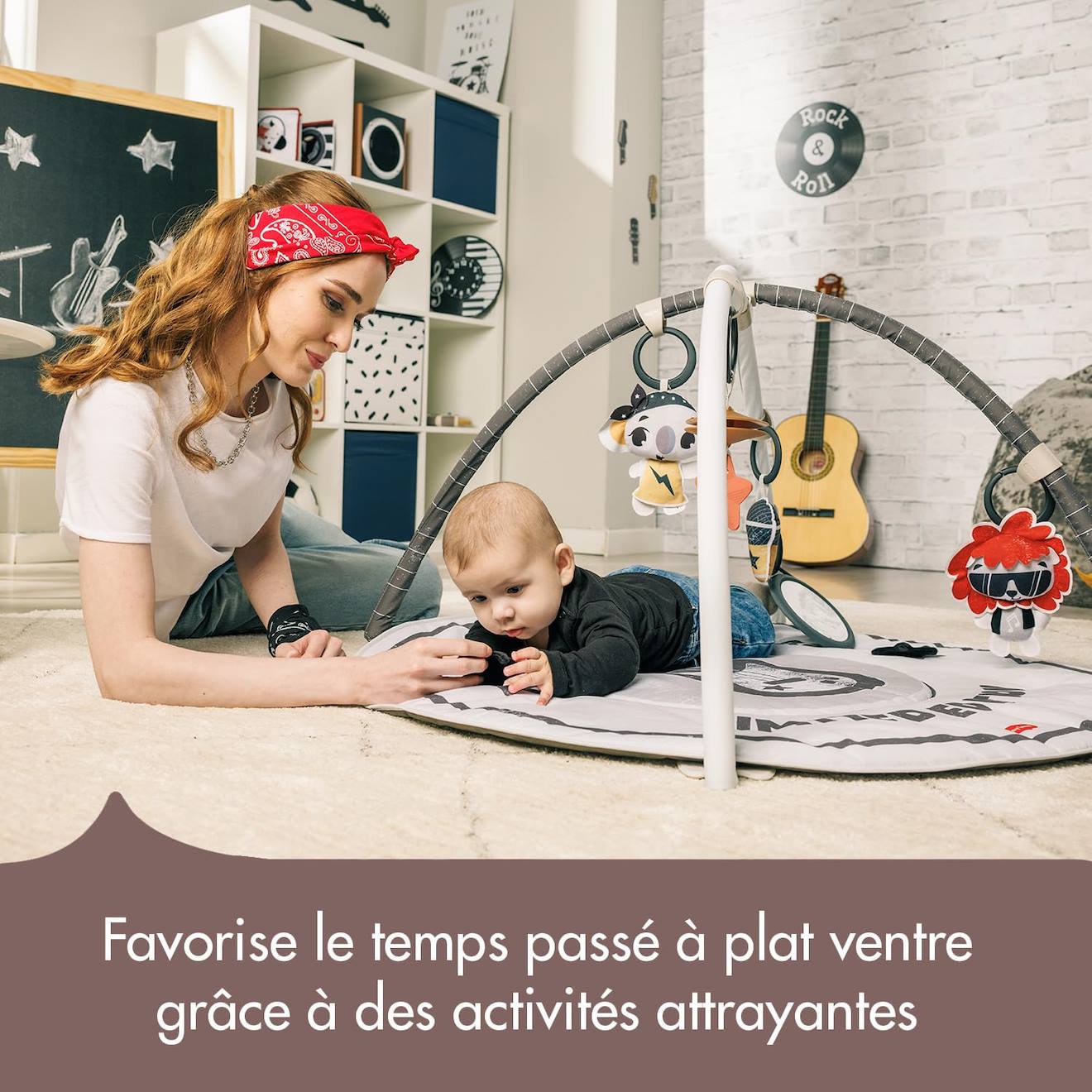 Tapis d'éveil avec arches d'activités tiny rocker tiny rocker