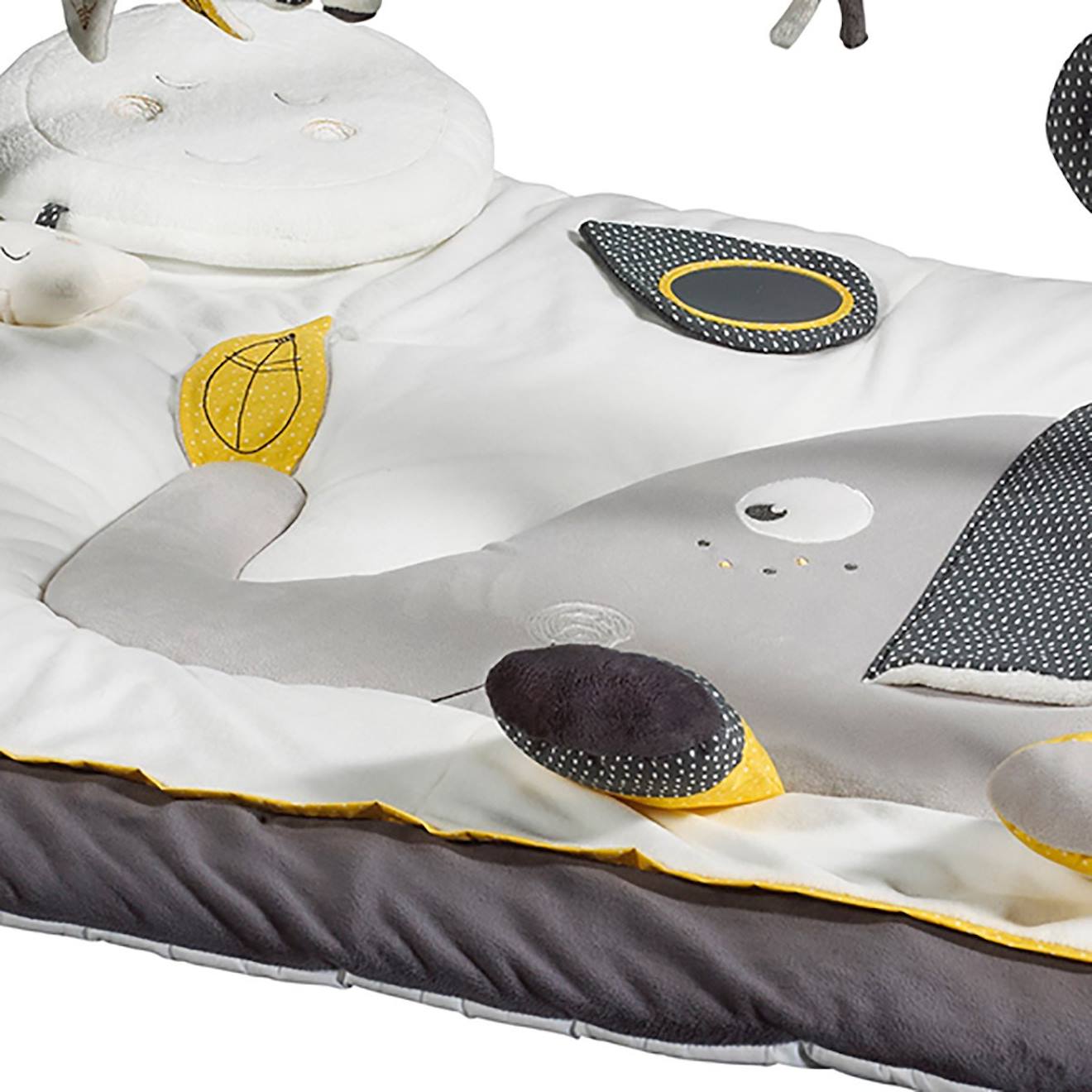 Tapis d'éveil avec arches en velours - babyfan blanc