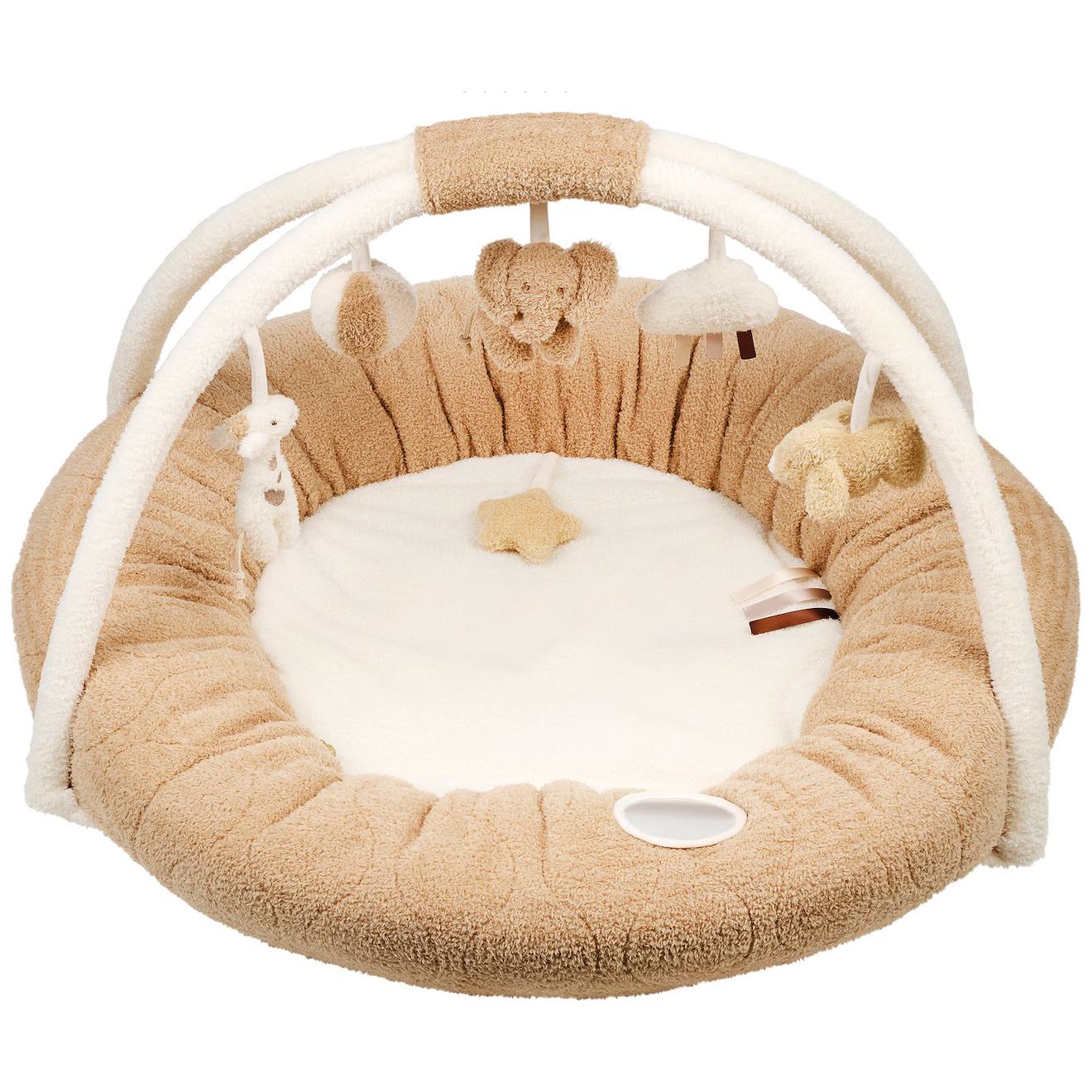 Tapis d'éveil avec arches mila, zoé et lana marron, écru, beige