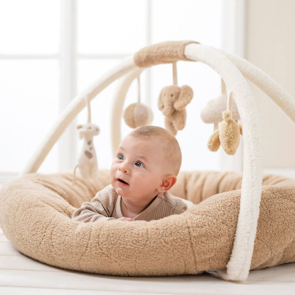 Tapis d'éveil avec arches mila, zoé et lana marron, écru, beige