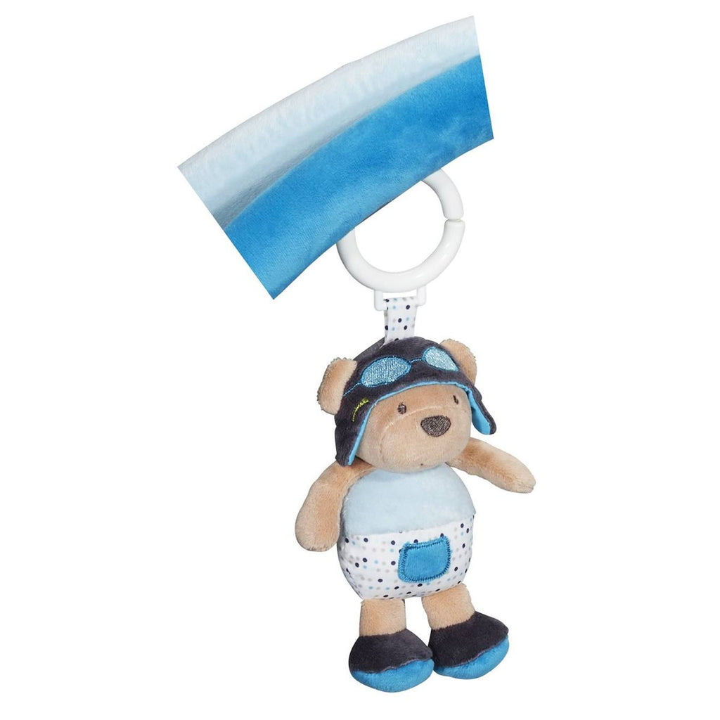 Tapis d'éveil bébé en velours - lazare bleu