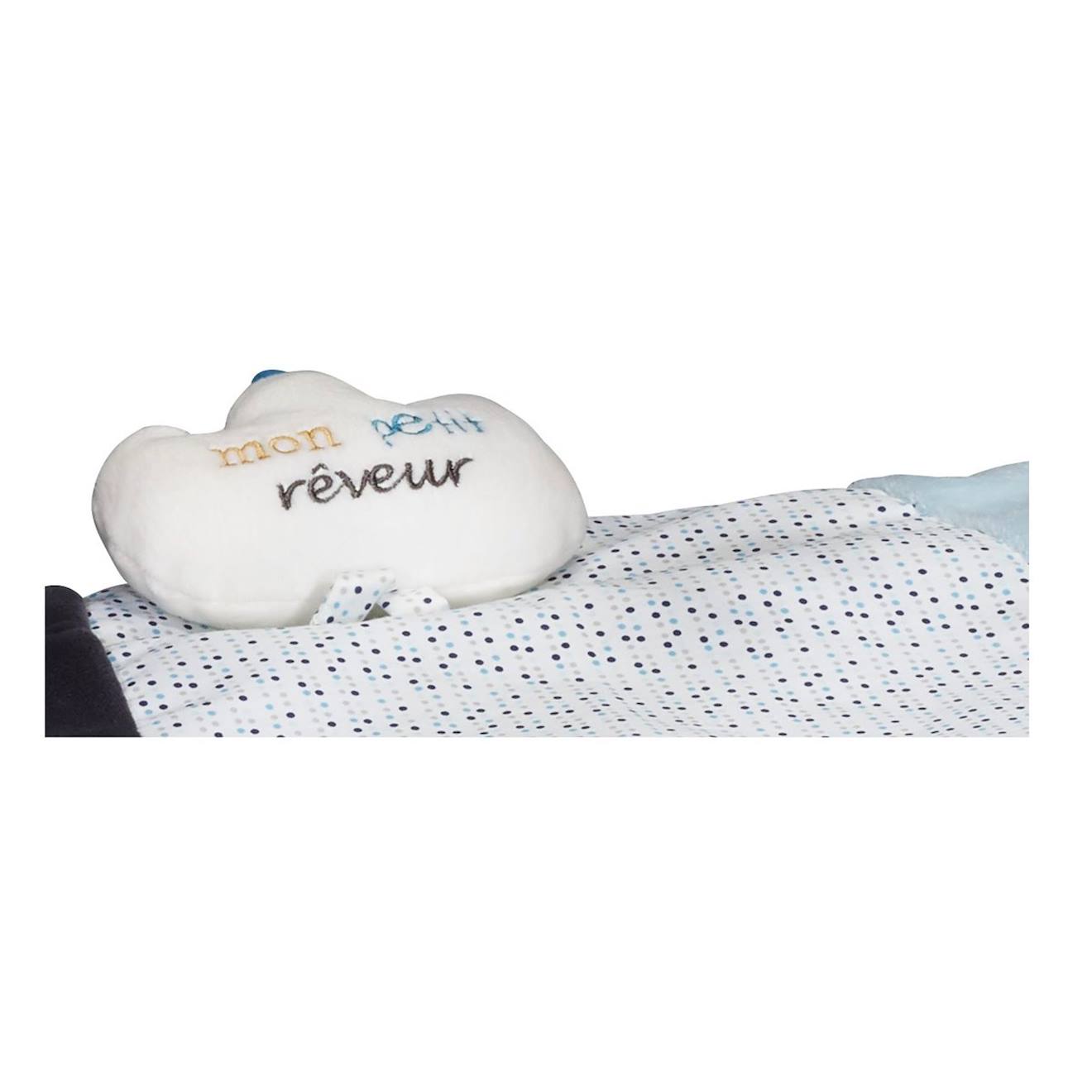 Tapis d'éveil bébé en velours - lazare bleu