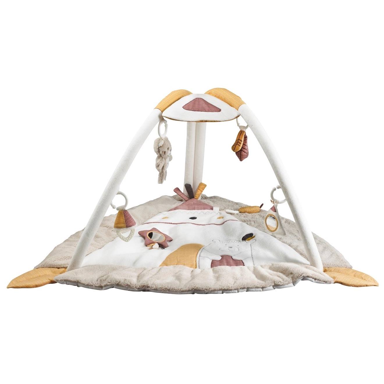 Tapis d'éveil bébé tipi en polyester - timouki beige