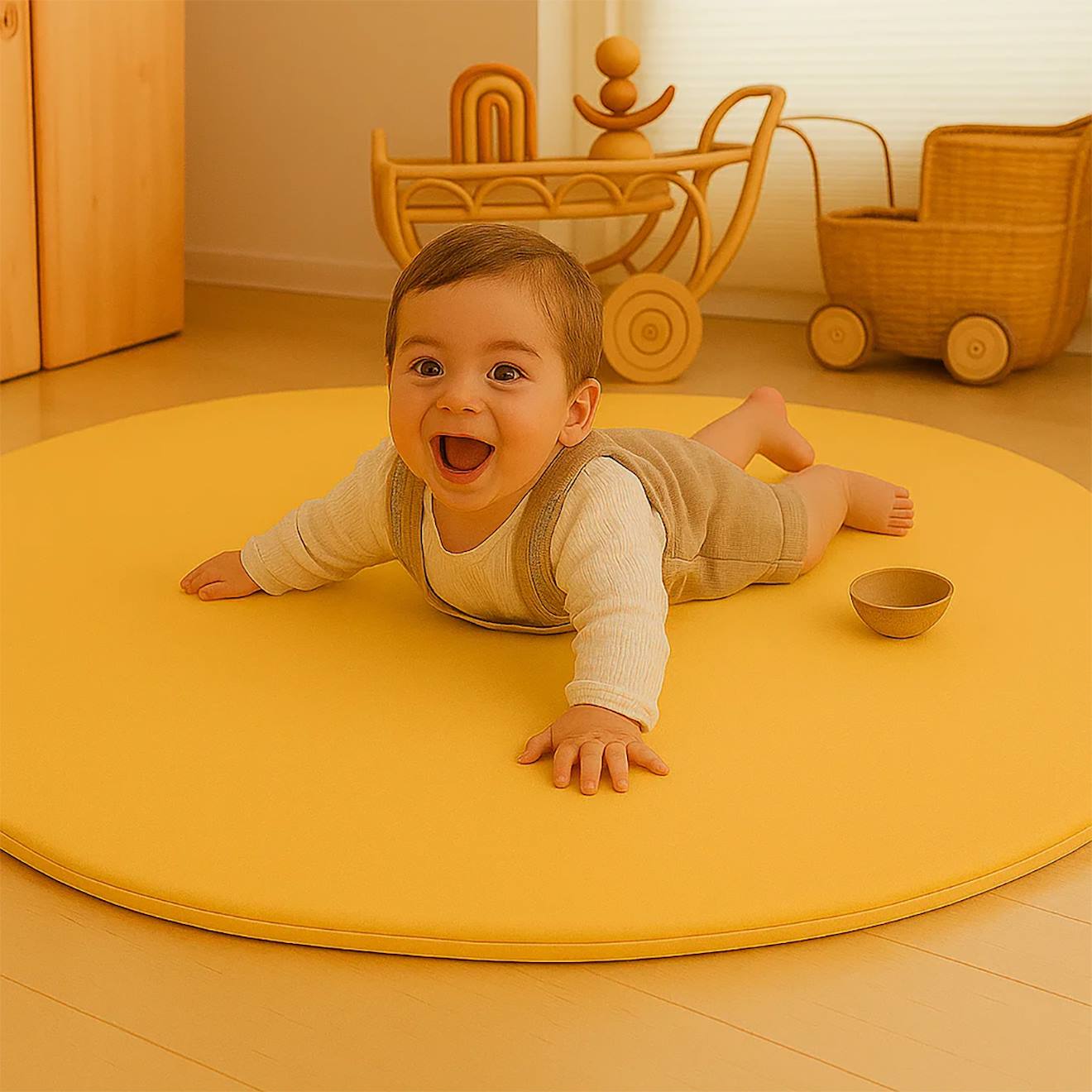 Tapis d'éveil en coton bio honey