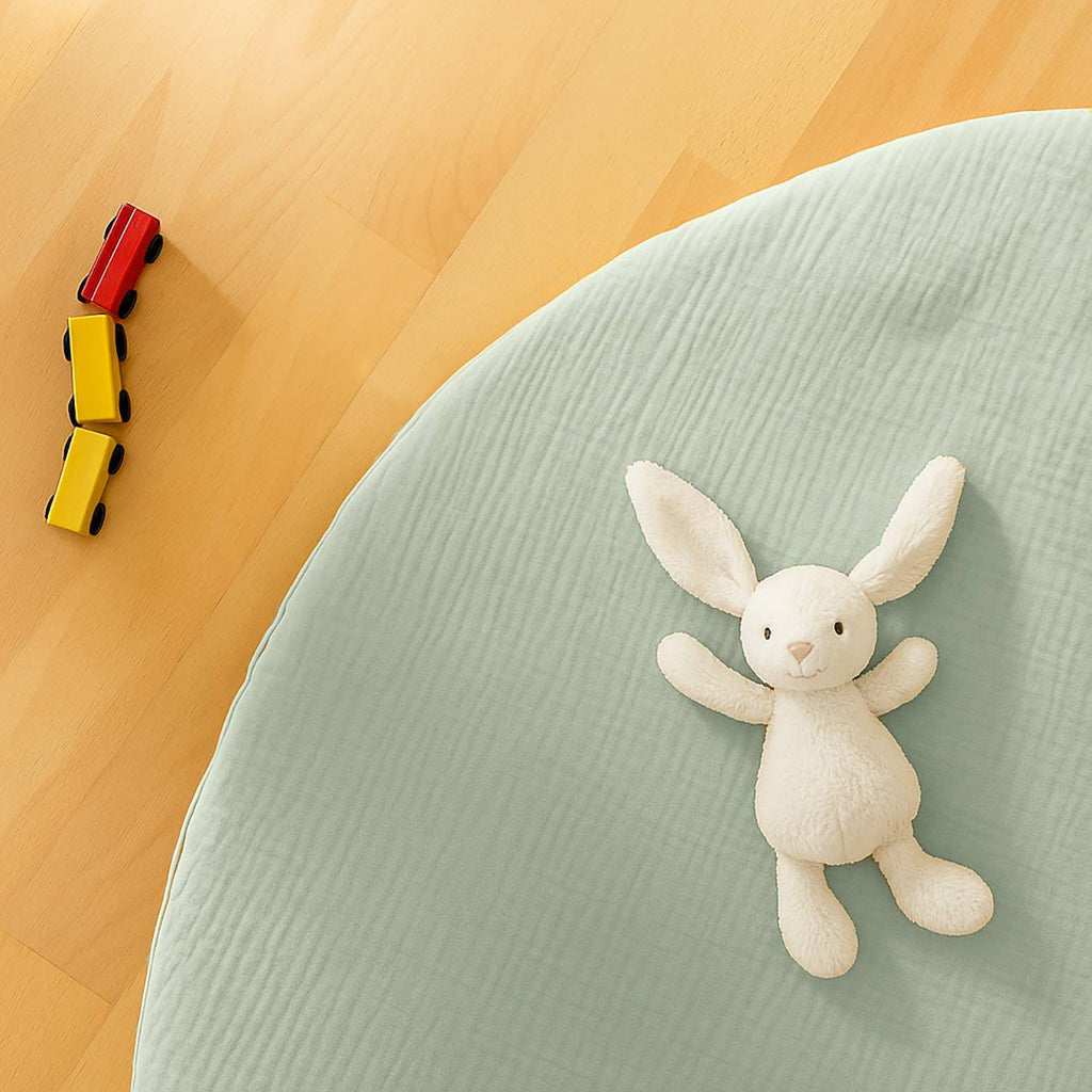 Tapis d'éveil en coton bio vert