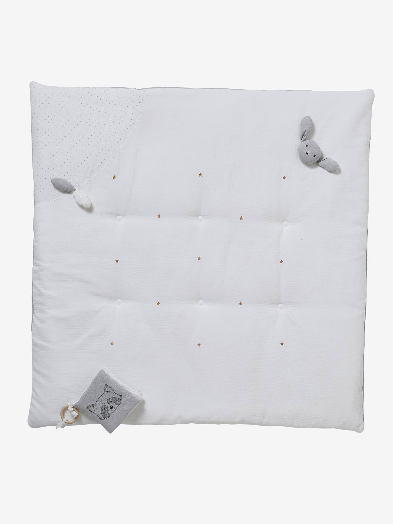 Tapis d'éveil en gaze de coton bio* mini compagnie gris