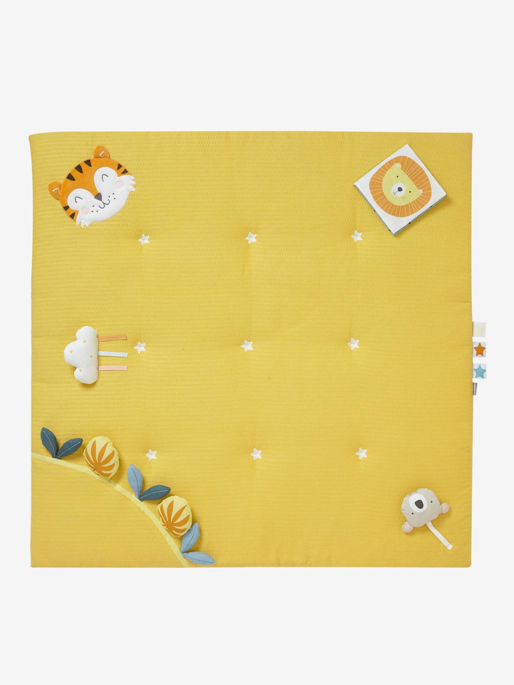 Tapis d'éveil en lange tropik moutarde