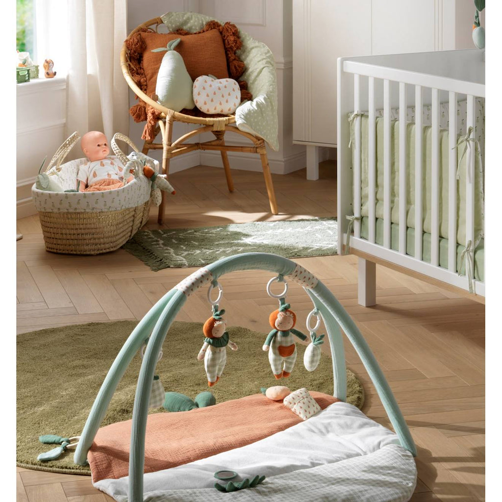 Tapis d'éveil en velours - botanica vert