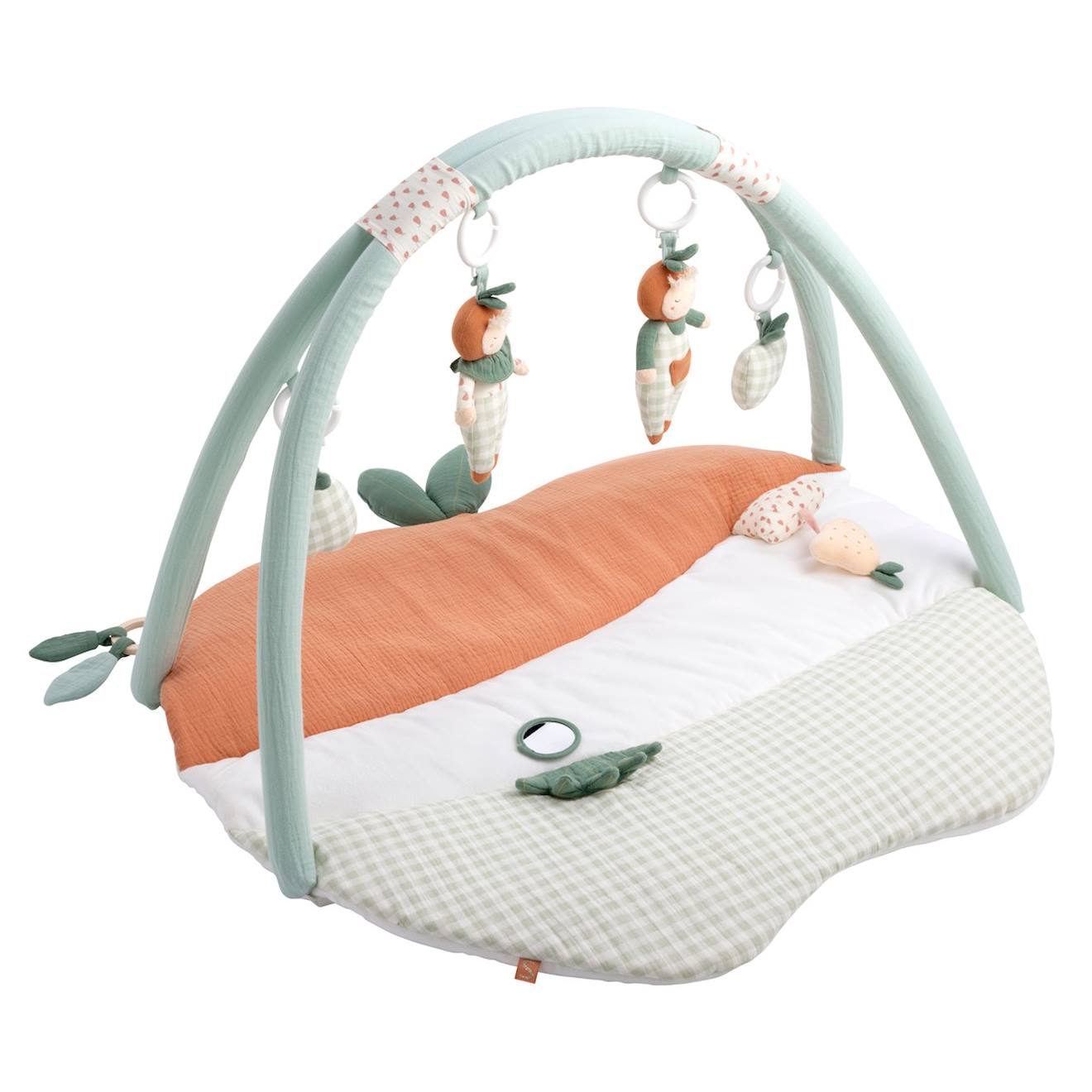 Tapis d'éveil en velours - botanica vert