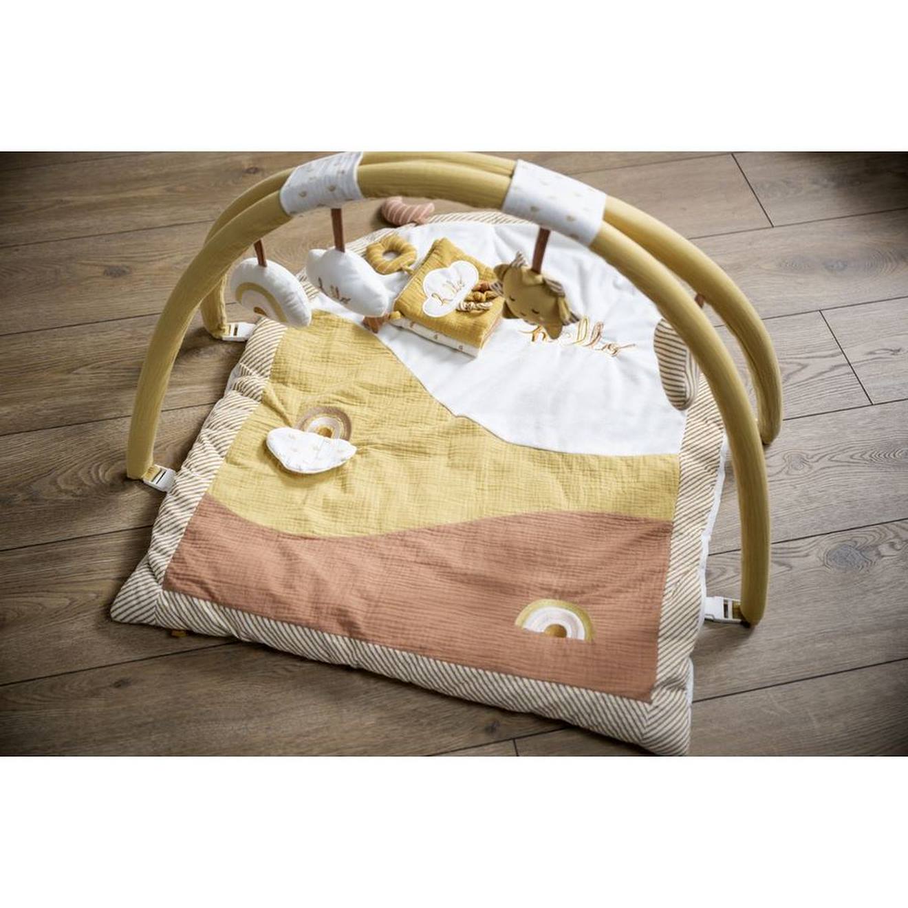 Tapis d'éveil en velours - sunlight jaune