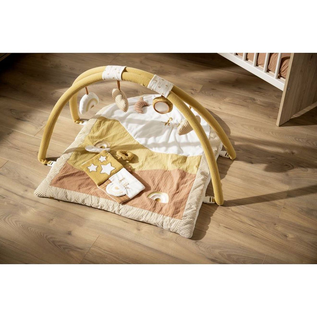 Tapis d'éveil en velours - sunlight jaune