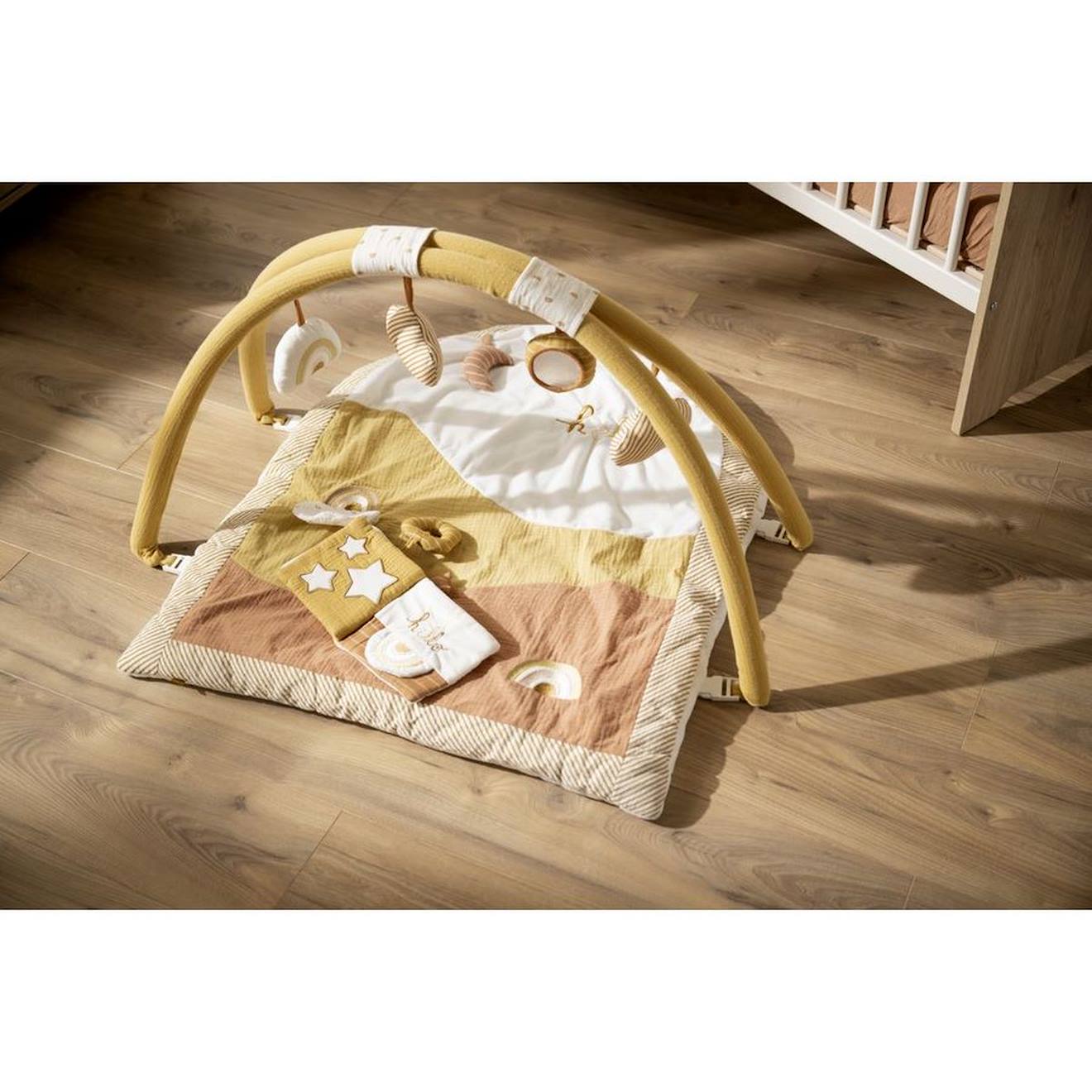 Tapis d'éveil en velours - sunlight jaune