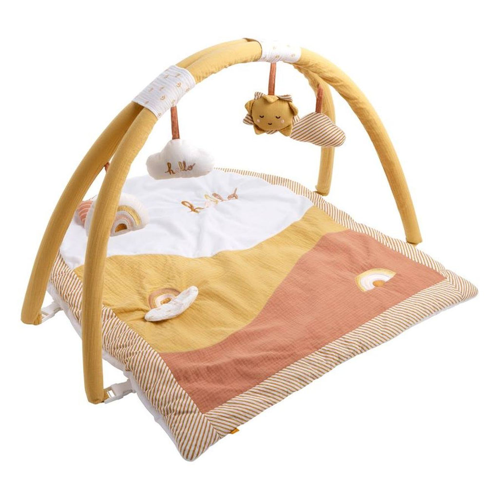 Tapis d'éveil en velours - sunlight jaune