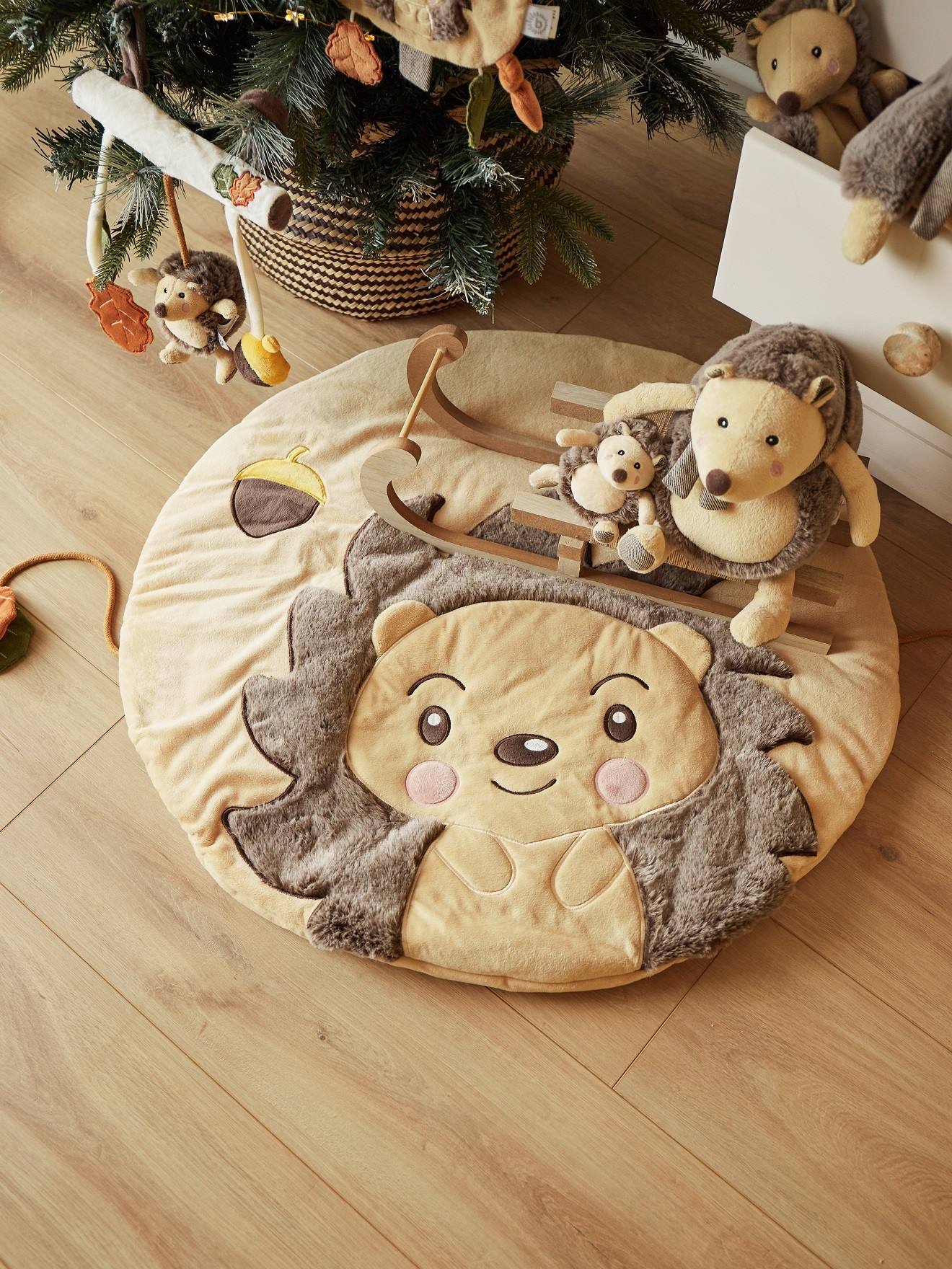 Tapis d'éveil faon ella, couverture bébé hérisson piksi