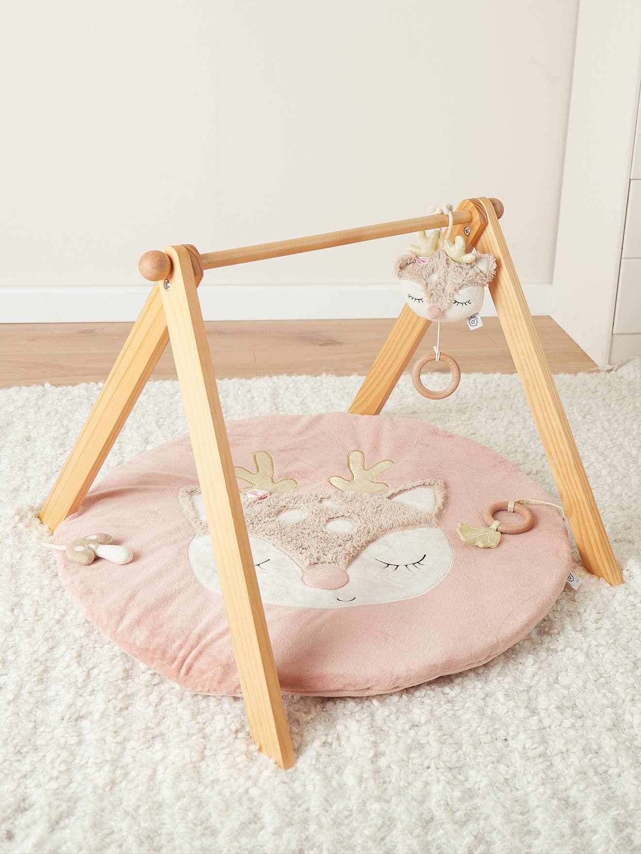 Tapis d'éveil faon ella, couverture bébé chevruil ella