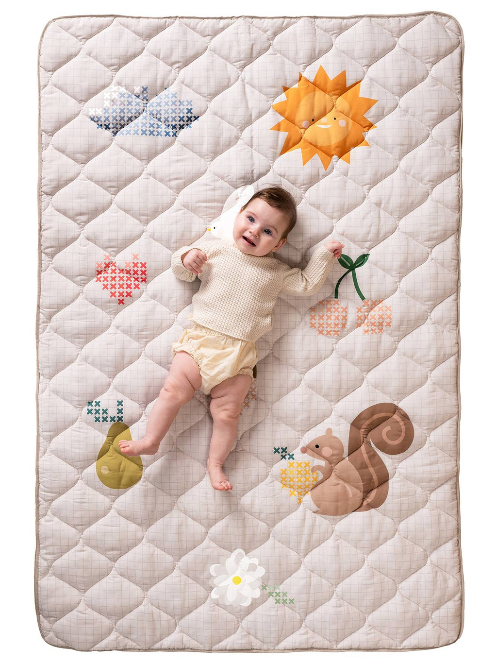 Tapis d'éveil matelassé XL multicolore