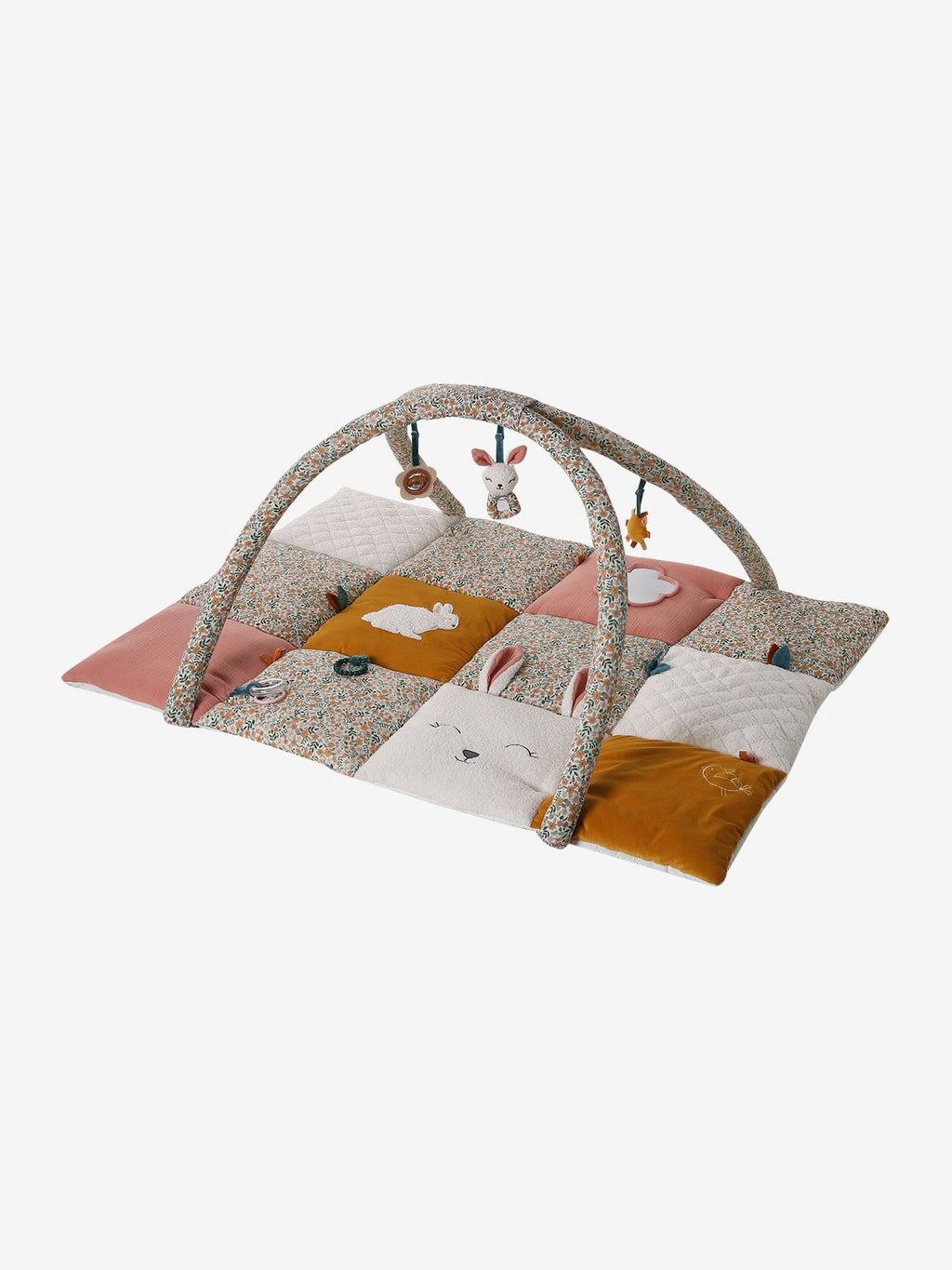 Tapis d'éveil moelleux et évolutif rétro flower