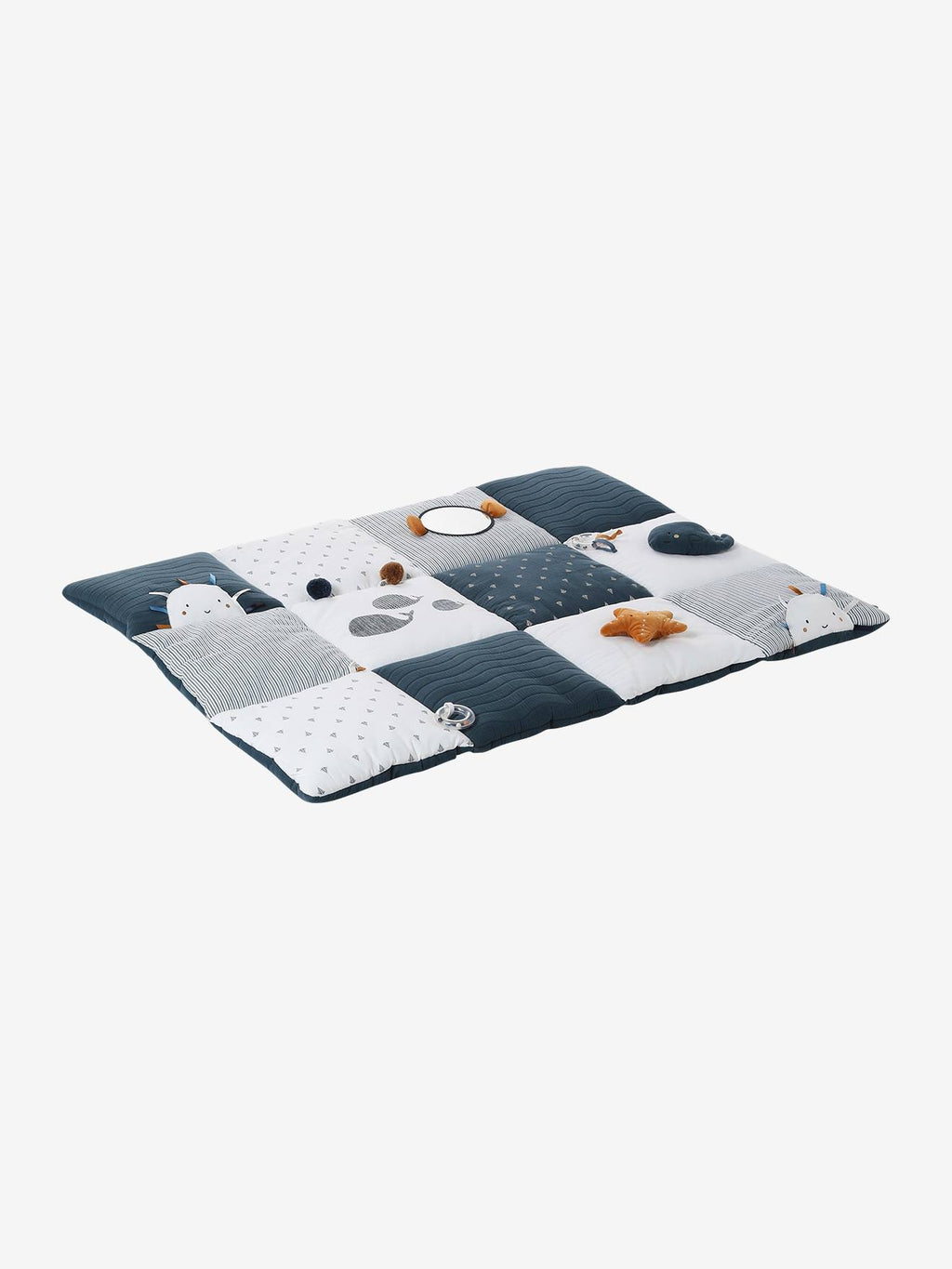 Tapis d'éveil moelleux et ludique navy sea