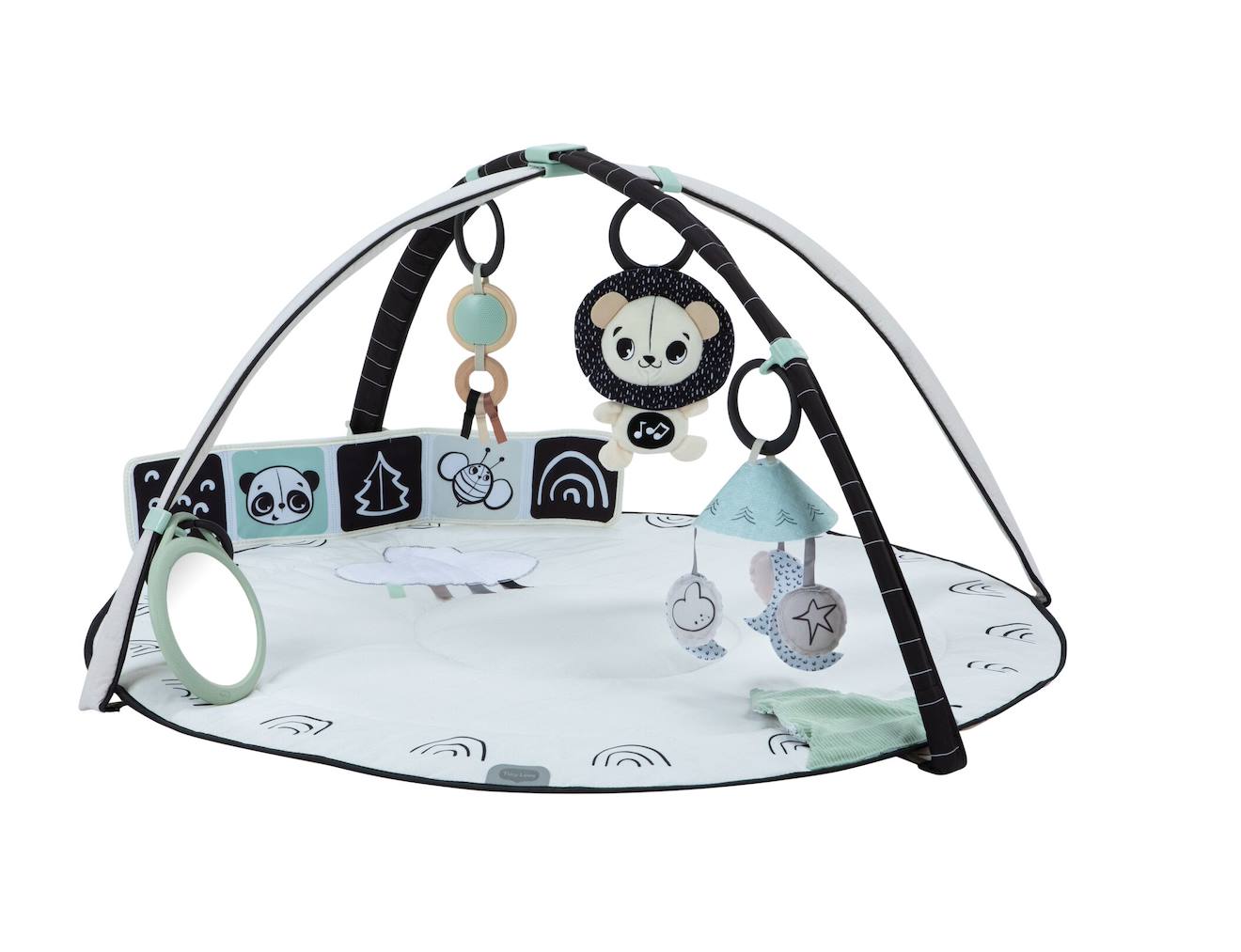 Tapis d'éveil musical avec arches et accessoires gymini black & white