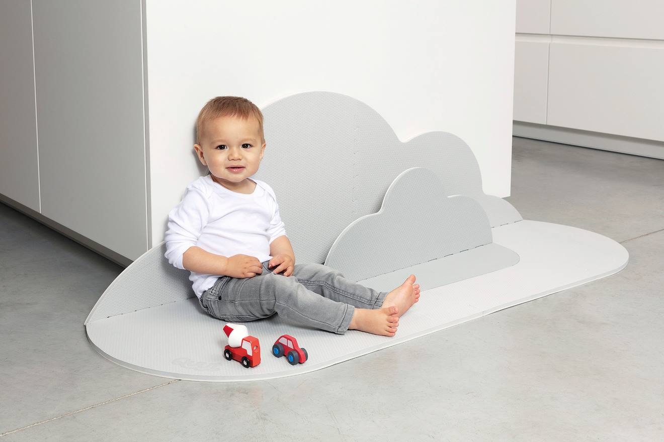 Tapis d'éveil nuage small - gris perle
