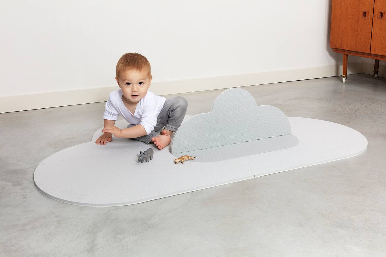 Tapis d'éveil nuage small - gris perle