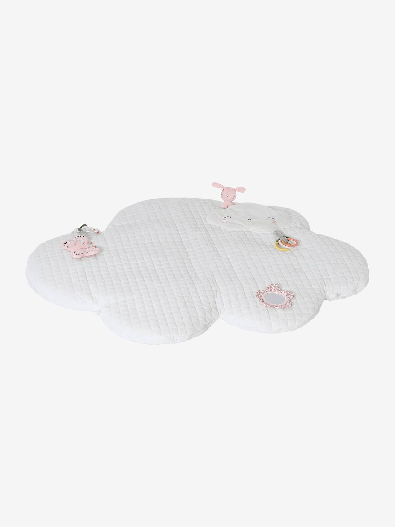 Tapis d'éveil nuage voyage au pays rose blanc