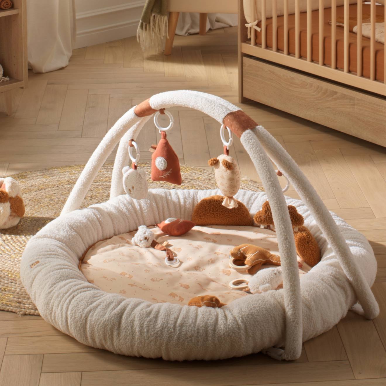 Tapis d'éveil ours en bouclette - orsino beige