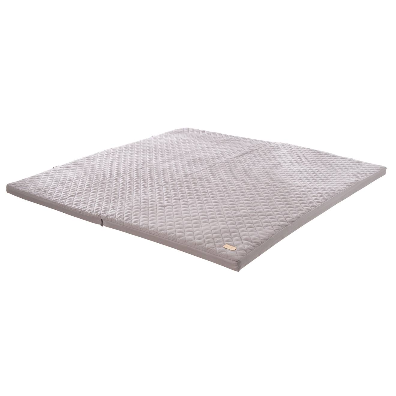 Tapis d'éveil pliant transformable en matelas pour lit bébé gris anthracite