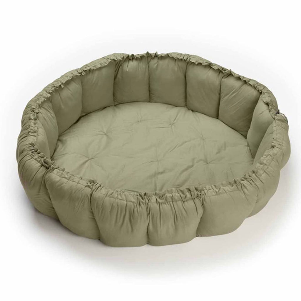 Tapis d'éveil & sac à jouets 3 en 1 bloom en coton vert