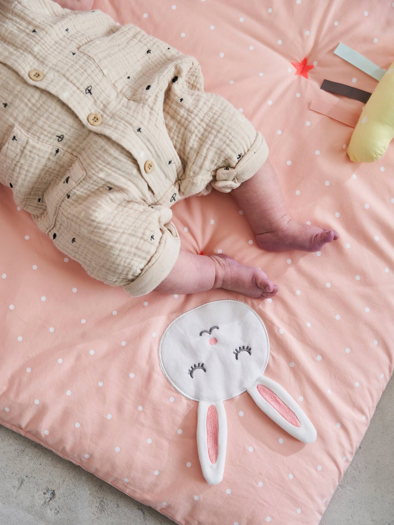 Tapis d'éveil souple sweet fun rose imprimé