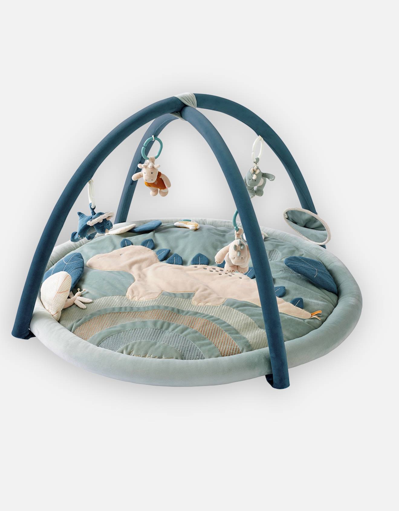 Tapis d'éveil stegi en veloudoux bleu