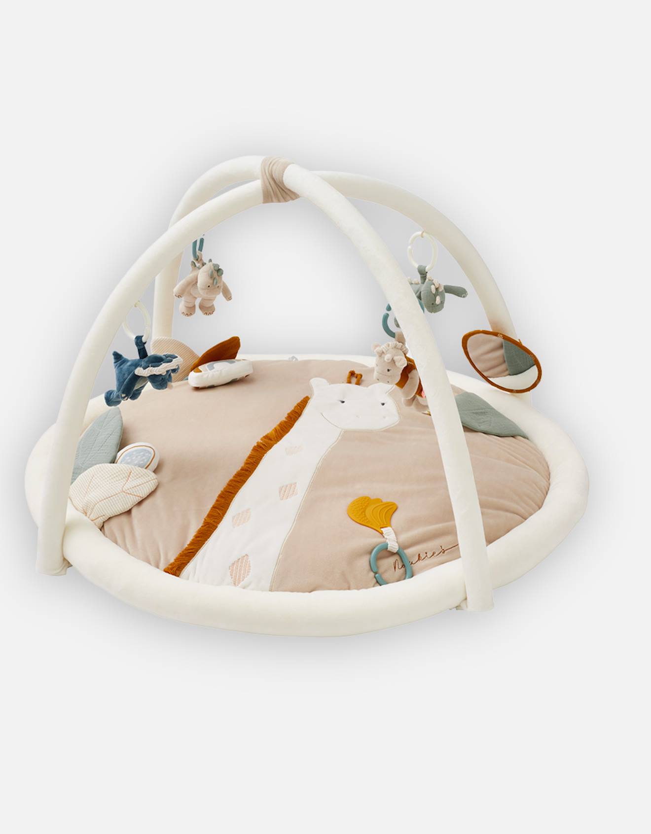 Tapis d'éveil tiga en veloudoux beige