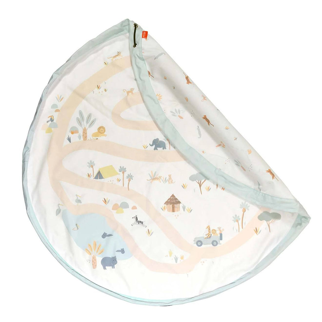 Tapis et sac de rangement jungle multicolore