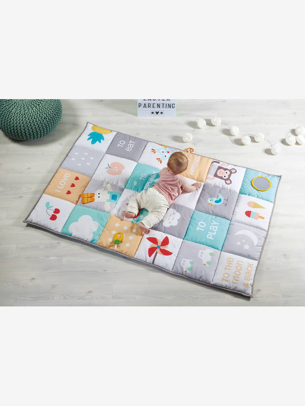 Tapis géant sans arche taftoys bleu