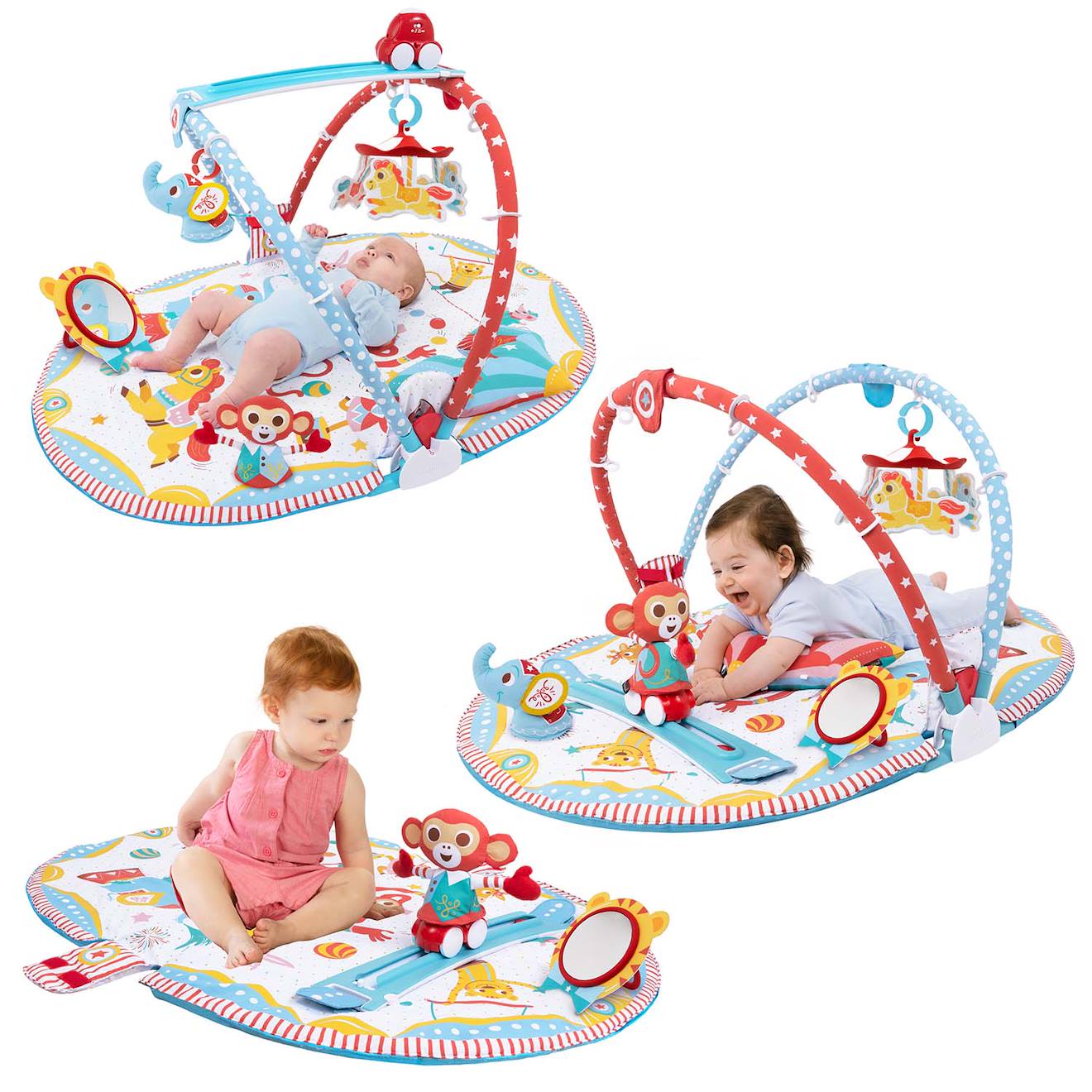 Tapis gymotion circus playland multicolor