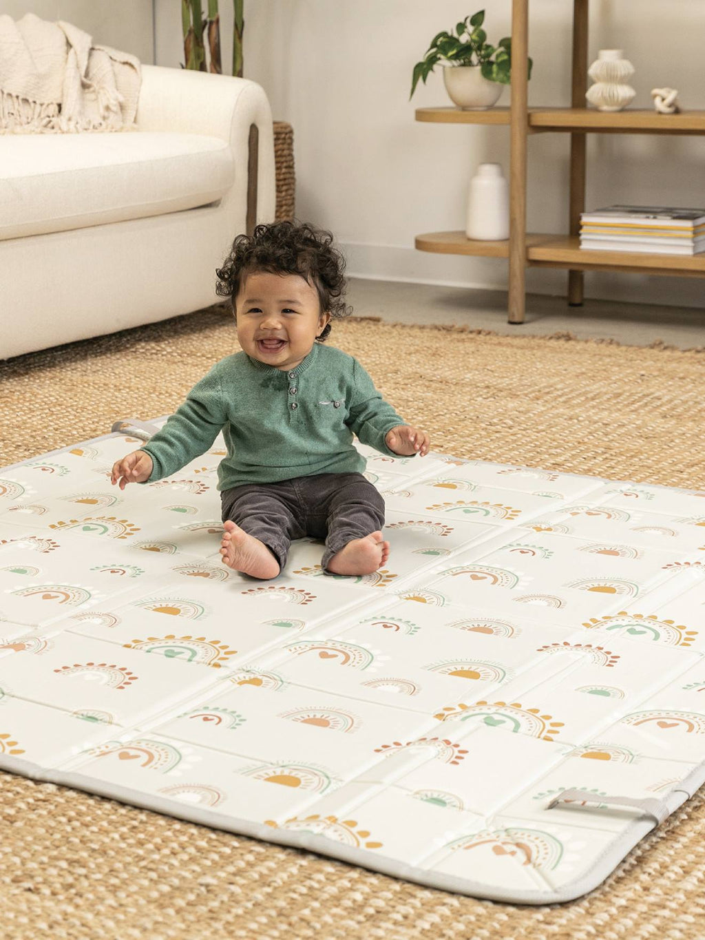 Tapis mousse géant pliable - écru