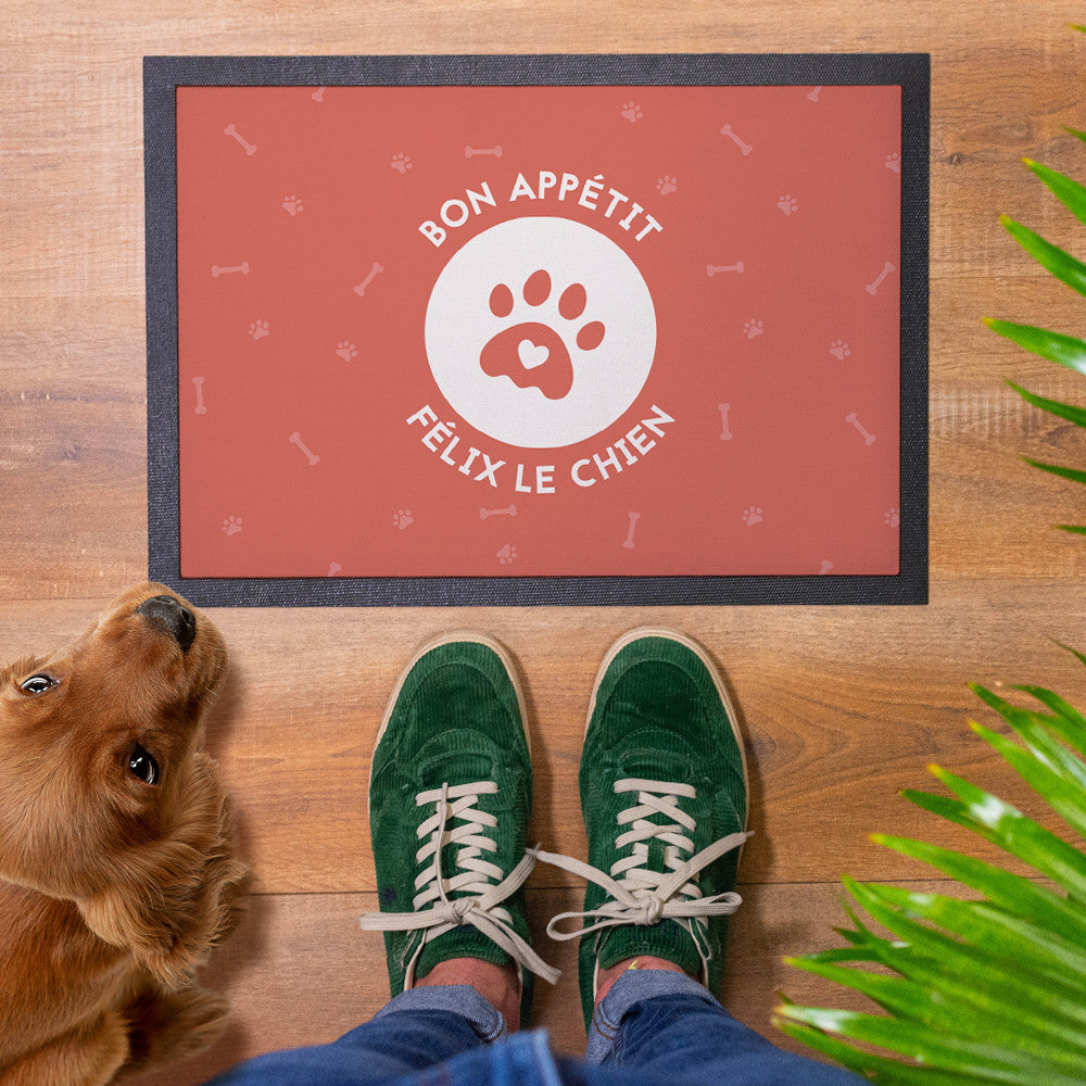 Tapis pour Gamelle de Chien à Personnaliser Format 35 x 50 cm - Paillasson Personnalisé