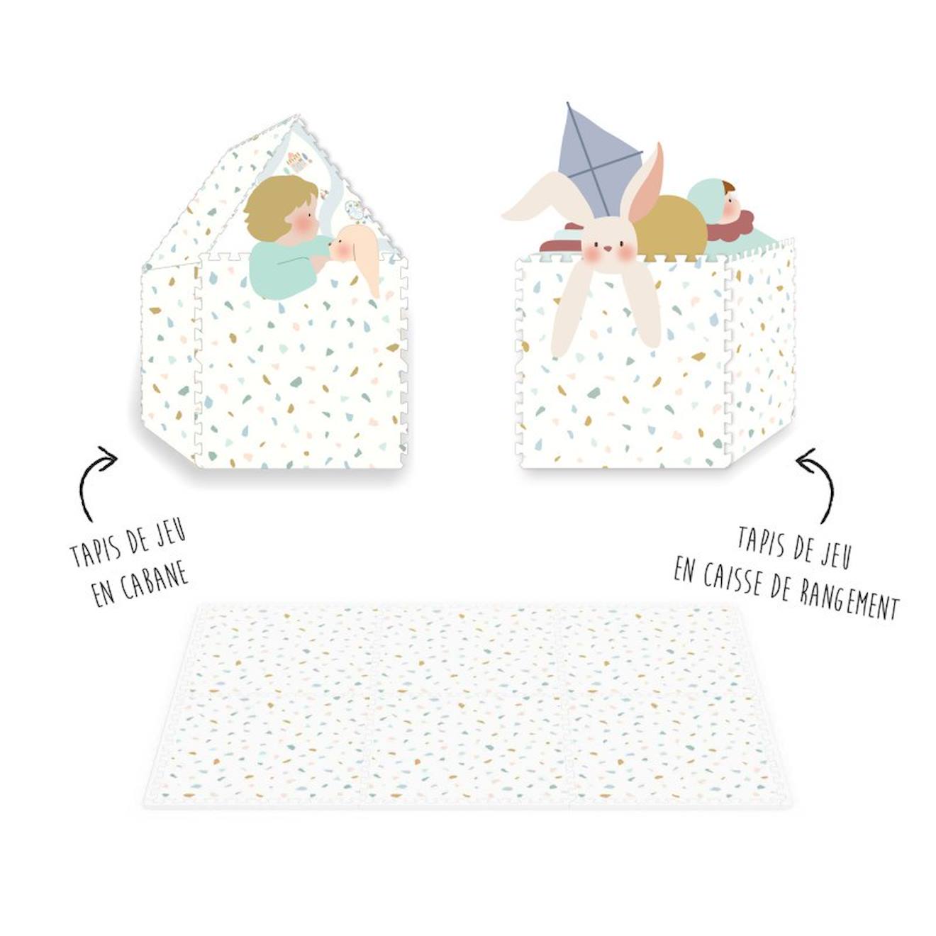 Tapis puzzle eva village / terrazzo en mousse eva multicolore