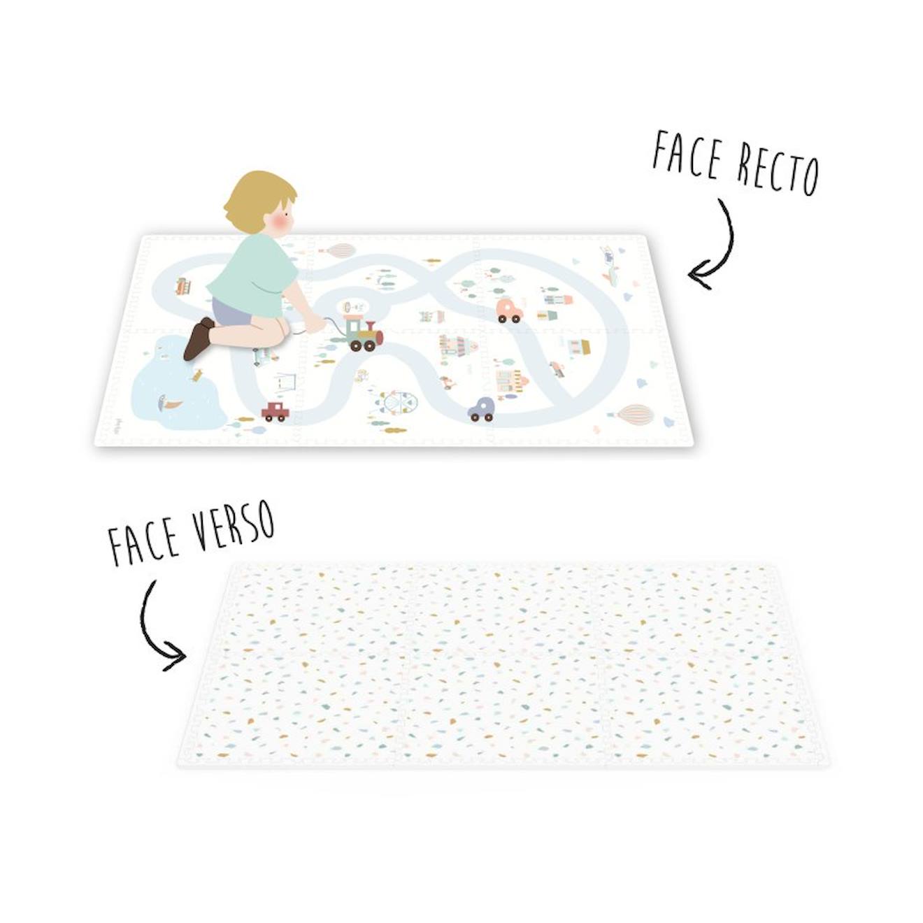 Tapis puzzle eva village / terrazzo en mousse eva multicolore