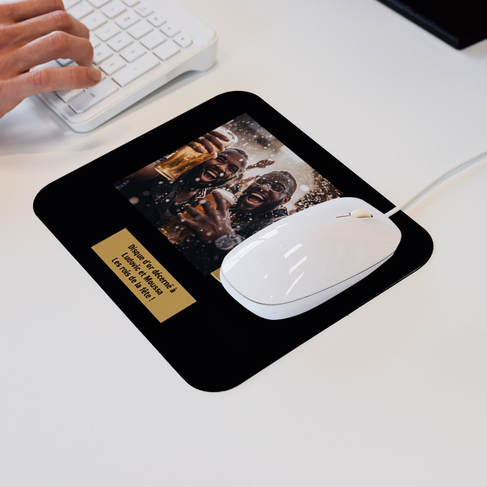 Tapis de Souris Disque d'Or à Personnaliser - Tapis de Souris Personnalisé