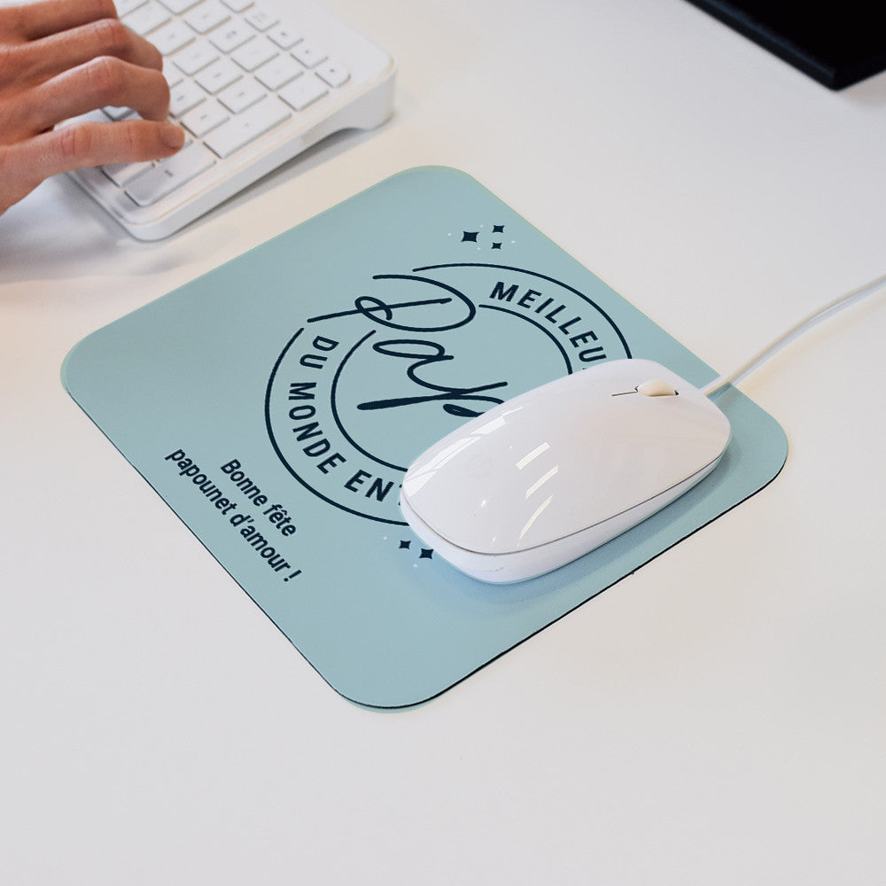 Tapis de Souris Meilleur Papa à Personnaliser - Tapis de Souris Personnalisé