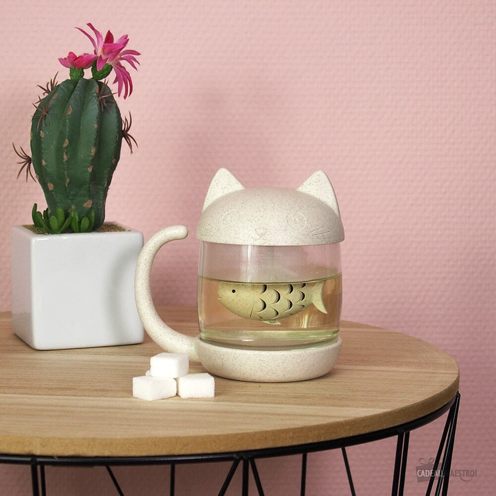 Mug Infuseur à Thé en Verre Chat - Mug Original