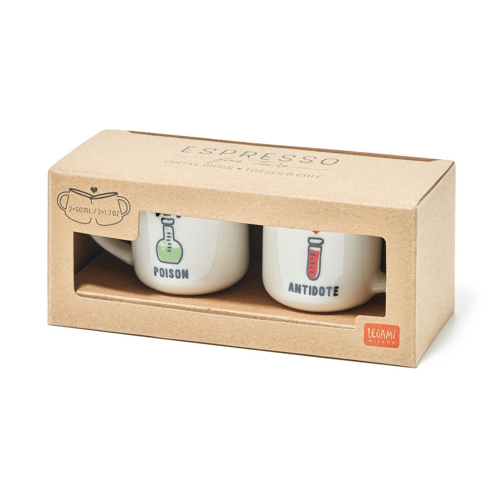 Tasses Expresso Poison et Antidote (x2) - Tasse à Café Originale