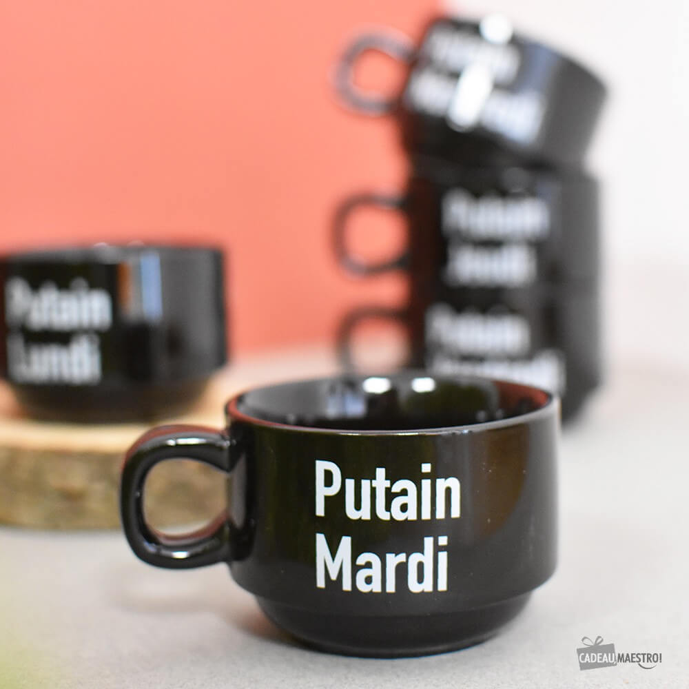 Tasses "Putain de Tasses" (x5) - Tasse à Café Originale Fisura