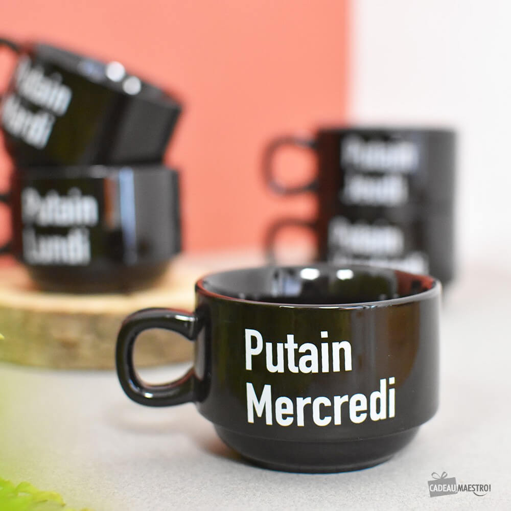 Tasses "Putain de Tasses" (x5) - Tasse à Café Originale Fisura