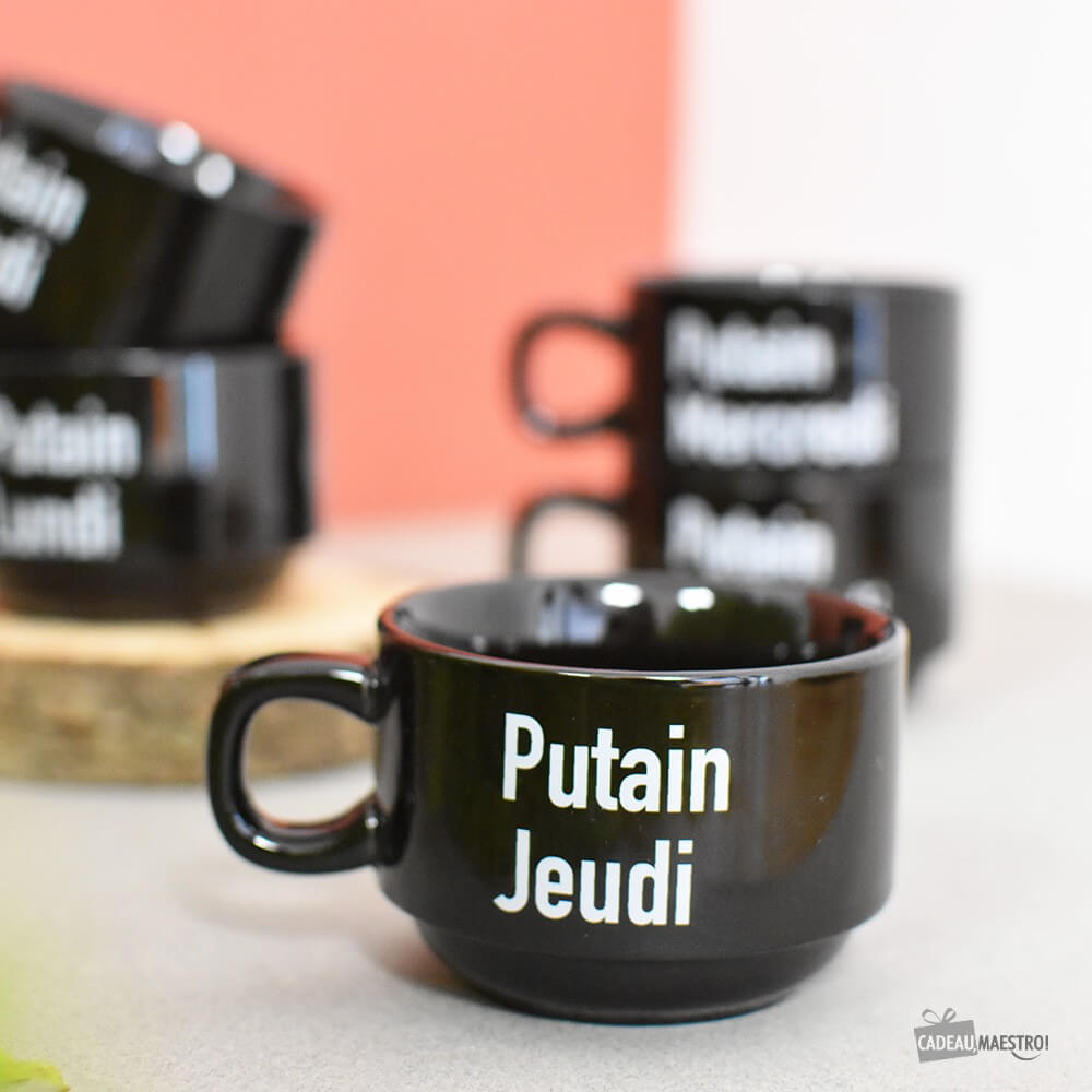 Tasses "Putain de Tasses" (x5) - Tasse à Café Originale Fisura