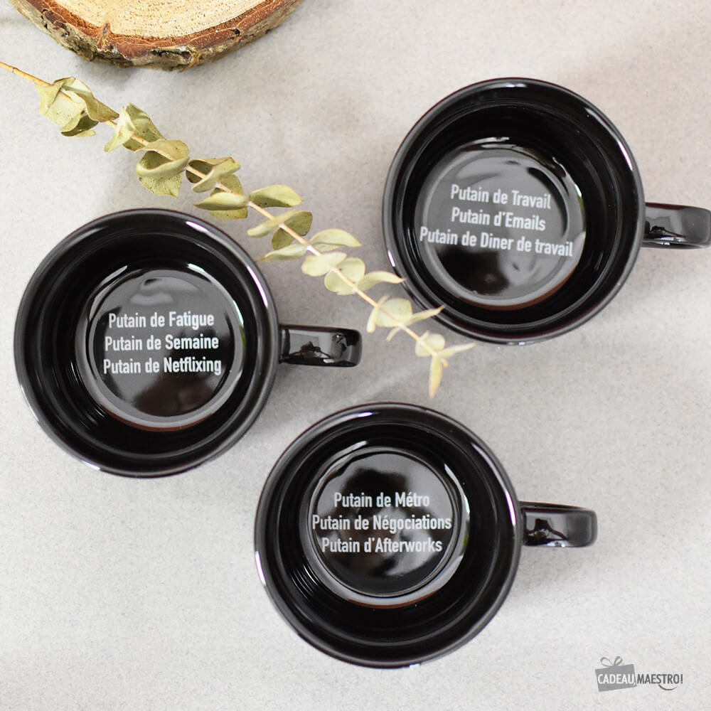 Tasses "Putain de Tasses" (x5) - Tasse à Café Originale Fisura
