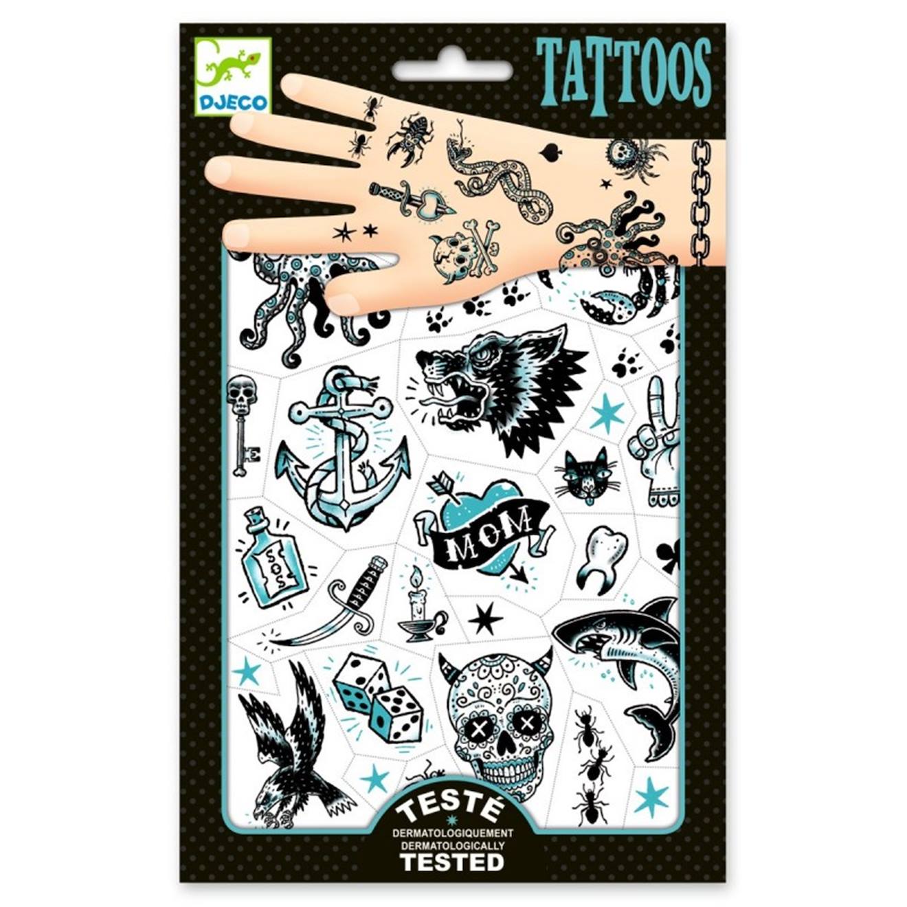 Tatouages dark side noir et bleu