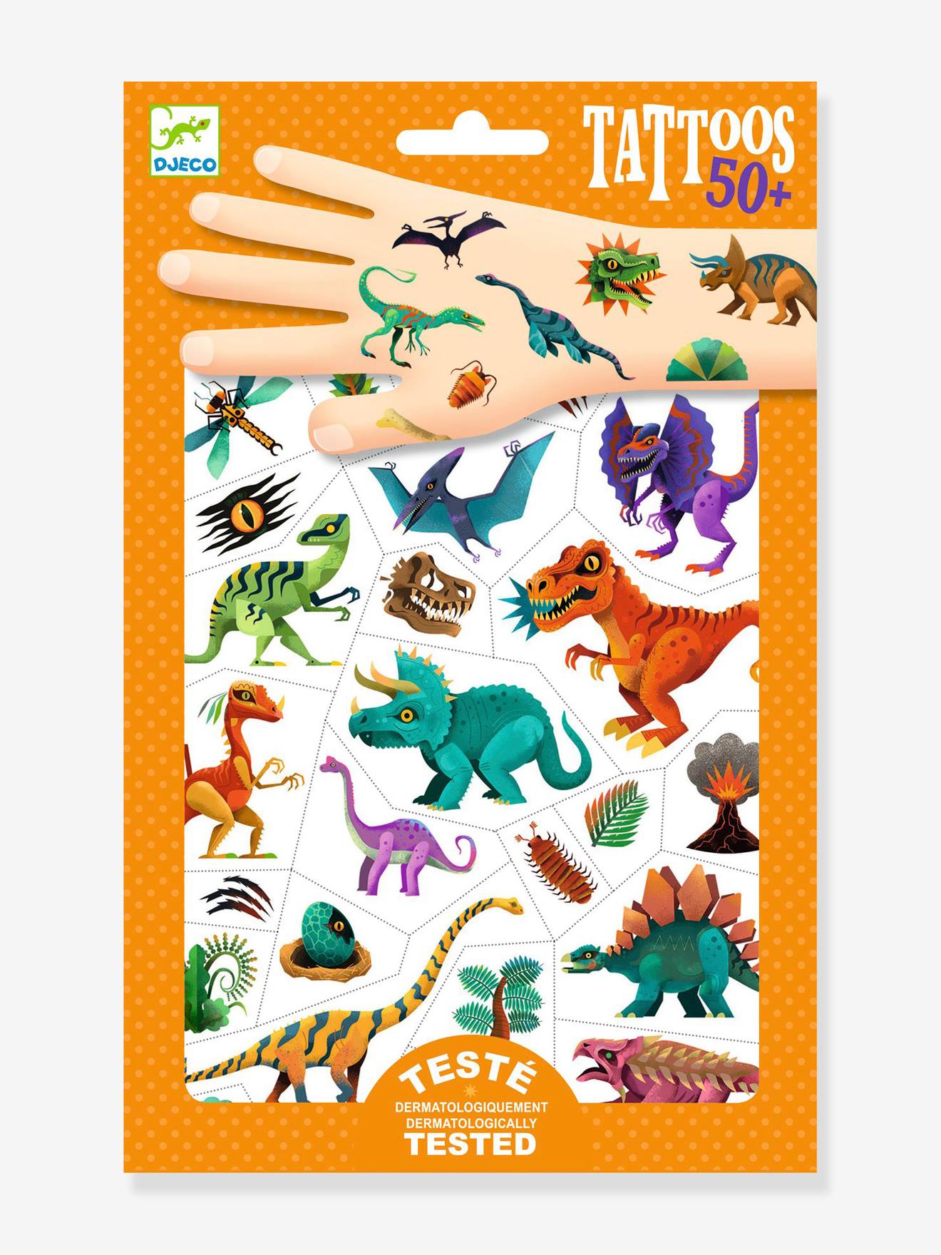 Tatouages dino club orange
